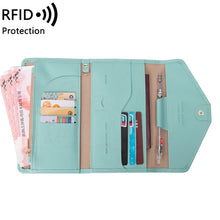 Load image into Gallery viewer, 1655 RFID Anti-magnetic Anti-theft Passport Bag Document Bag Card Bag, Black, Orange, Deep Blue, Red, Pink, Dark Green, Light Green, Royal Blue, Rose Red, Grass Green