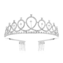 Load image into Gallery viewer, WM-02 Crystal Diamond Birthday Party Wedding Updo Crown, Color: Gold Queen Set1, Silver, Gold, Rose Gold, AB Diamond, Gold Queen, AB Silver Queen, Silver Queen, Rose Gold Queen, Golden Queen, Silver Girl, AB Gold Girl, Gold Girl, Rose Gold Girl        ...