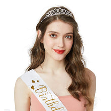 Load image into Gallery viewer, WM-02 Crystal Diamond Birthday Party Wedding Updo Crown, Color: Gold Queen Set1, Silver, Gold, Rose Gold, AB Diamond, Gold Queen, AB Silver Queen, Silver Queen, Rose Gold Queen, Golden Queen, Silver Girl, AB Gold Girl, Gold Girl, Rose Gold Girl        ...