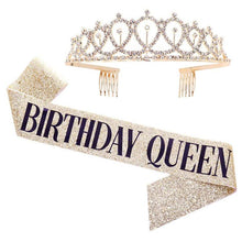 Load image into Gallery viewer, WM-02 Crystal Diamond Birthday Party Wedding Updo Crown, Color: Gold Queen Set1, Silver, Gold, Rose Gold, AB Diamond, Gold Queen, AB Silver Queen, Silver Queen, Rose Gold Queen, Golden Queen, Silver Girl, AB Gold Girl, Gold Girl, Rose Gold Girl        ...