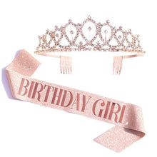 Load image into Gallery viewer, WM-02 Crystal Diamond Birthday Party Wedding Updo Crown, Color: Gold Queen Set1, Silver, Gold, Rose Gold, AB Diamond, Gold Queen, AB Silver Queen, Silver Queen, Rose Gold Queen, Golden Queen, Silver Girl, AB Gold Girl, Gold Girl, Rose Gold Girl        ...
