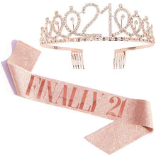 Load image into Gallery viewer, WM-02 Crystal Diamond Birthday Party Wedding Updo Crown, Color: Gold Queen Set1, Silver, Gold, Rose Gold, AB Diamond, Gold Queen, AB Silver Queen, Silver Queen, Rose Gold Queen, Golden Queen, Silver Girl, AB Gold Girl, Gold Girl, Rose Gold Girl        ...