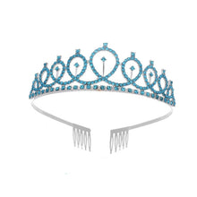Load image into Gallery viewer, WM-02 Crystal Diamond Birthday Party Wedding Updo Crown, Color: Gold Queen Set1, Silver, Gold, Rose Gold, AB Diamond, Gold Queen, AB Silver Queen, Silver Queen, Rose Gold Queen, Golden Queen, Silver Girl, AB Gold Girl, Gold Girl, Rose Gold Girl        ...