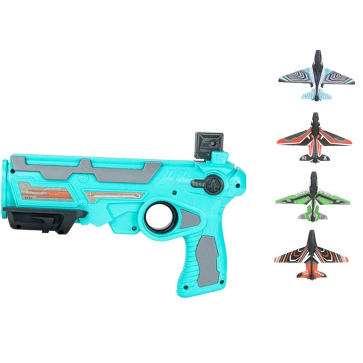BY-0212 Foam Plane Hand Throw Catapult Aircraft Launcher Glider Model, Blue Catapult + 4 x Planes Random Color