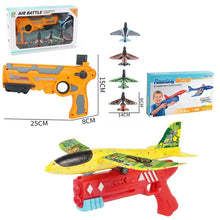 Load image into Gallery viewer, BY-0212 Foam Plane Hand Throw Catapult Aircraft Launcher Glider Model, Blue Catapult + 4 x Planes Random Color