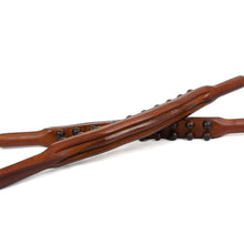 Load image into Gallery viewer, Carbonized Double Row 20-bead Massage Rolling Stick Meridian Dredging Stick, 58cm 20 Beads