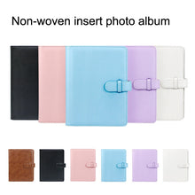 Load image into Gallery viewer, 3 Inch PU Leather Retro Photo Album Photo Storage Commemorative Book, White, Pink, Purple, Blue, Black, Brown