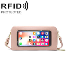 Load image into Gallery viewer, 1665 RFID Anti-magnetic Anti-theft Touch Screen Cross-Body Phone Bag Card Holder, Black, Orange, Red Wine, Grey, Royal Blue, Pink