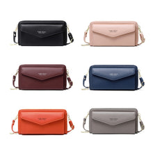 Load image into Gallery viewer, 1665 RFID Anti-magnetic Anti-theft Touch Screen Cross-Body Phone Bag Card Holder, Black, Orange, Red Wine, Grey, Royal Blue, Pink