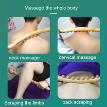 Load image into Gallery viewer, Eight-beaded Beech Wood Massage Stick Meridian Dredging Rolling Stick, 53cm 8 Beads