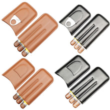 Load image into Gallery viewer, X11 Portable Cigar Holster Sealed Humidor Travel Snow Plus Cigarette Case, Brown, Black, Brown With Cut, Black With Cut