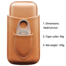 Load image into Gallery viewer, X11 Portable Cigar Holster Sealed Humidor Travel Snow Plus Cigarette Case, Brown, Black, Brown With Cut, Black With Cut