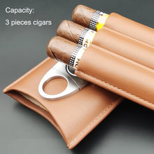 Load image into Gallery viewer, X11 Portable Cigar Holster Sealed Humidor Travel Snow Plus Cigarette Case, Brown, Black, Brown With Cut, Black With Cut