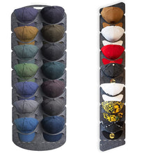 Load image into Gallery viewer, Felt Baseball Cap Display Stand Non-woven Hanging Storage Bag,Style: 7 Grids Single Row 3mm, 14 Grids Double Row 3mm, 7 Grids Single Row 3mm