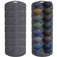 Load image into Gallery viewer, Felt Baseball Cap Display Stand Non-woven Hanging Storage Bag,Style: 7 Grids Single Row 3mm, 14 Grids Double Row 3mm, 7 Grids Single Row 3mm