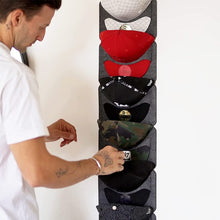 Load image into Gallery viewer, Felt Baseball Cap Display Stand Non-woven Hanging Storage Bag,Style: 7 Grids Single Row 3mm, 14 Grids Double Row 3mm, 7 Grids Single Row 3mm