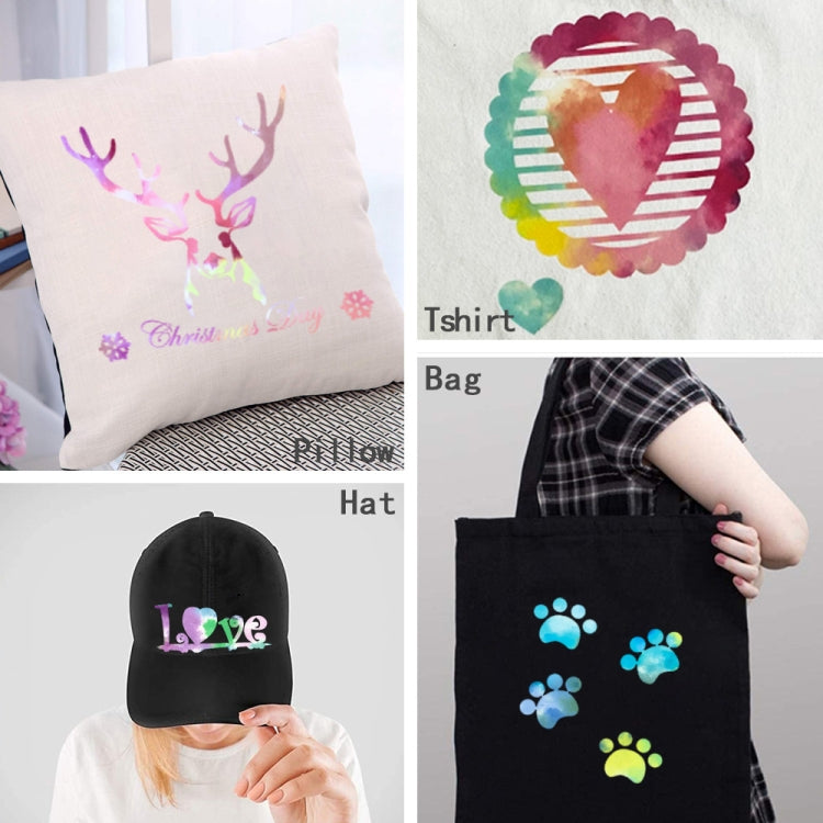 Clouds Watercolor Tie Dye Heat Transfer Vinyl Make Sign Pattern Cricut Film, 30x 50cm, 50 x 100cm