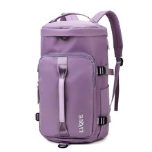 Load image into Gallery viewer, 375 Large-capacity Waterproof and Wear-resistant Crossbody Travel Backpack, Black, Fog Blue, Sky Blue, Taro Purple, Charming Purple, Cherry Pink, Light Pink, Jelly Green