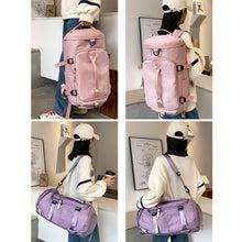 Load image into Gallery viewer, 375 Large-capacity Waterproof and Wear-resistant Crossbody Travel Backpack, Black, Fog Blue, Sky Blue, Taro Purple, Charming Purple, Cherry Pink, Light Pink, Jelly Green