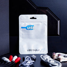 Load image into Gallery viewer, 100 PCS  USB Cable Packaging Bag Data Cable Bag Ziplock Bag