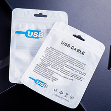 Load image into Gallery viewer, 100 PCS  USB Cable Packaging Bag Data Cable Bag Ziplock Bag