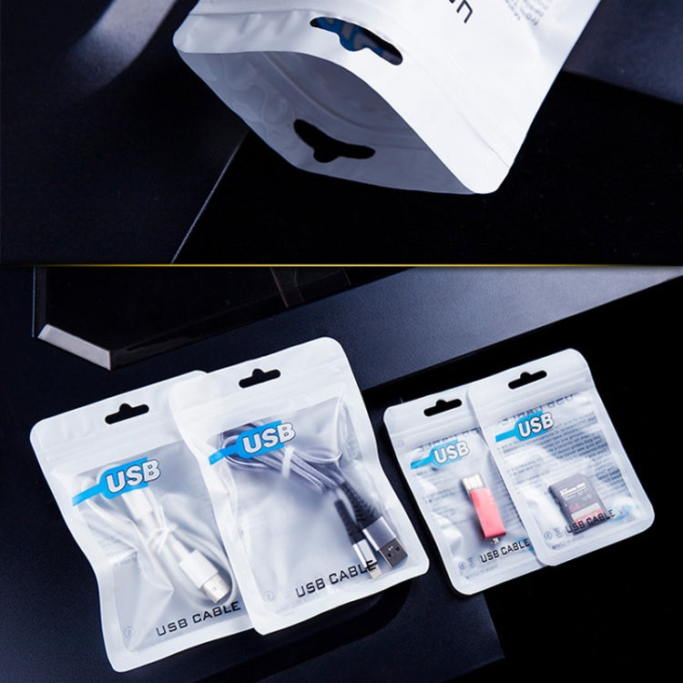 100 PCS  USB Cable Packaging Bag Data Cable Bag Ziplock Bag