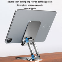 Load image into Gallery viewer, Portable Mobile Phone Tablet Desktop Stand, K5 Silver, All Metal Silver, All Metal Gray, Square Swivel Silver, Square Swivel Dark Gray