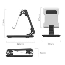 Load image into Gallery viewer, Portable Mobile Phone Tablet Desktop Stand, Square Swivel Dark Gray