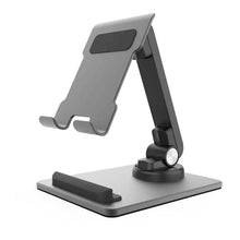 Load image into Gallery viewer, Portable Mobile Phone Tablet Desktop Stand, Square Swivel Dark Gray