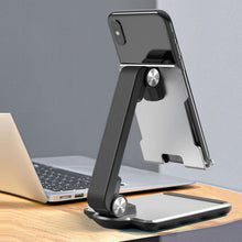 Load image into Gallery viewer, Portable Mobile Phone Tablet Desktop Stand, Square Swivel Dark Gray