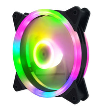 Load image into Gallery viewer, Computer CPU RGB luminous Radiator, 1 Fan+Remote Control, 2 Fans+Remote Control, 3 Fans+Remote Control, 4 Fans+Remote Control, 5 Fans+Remote Control, 6 Fans+Remote Control, 7 Fans+Remote Control, 8 Fans+Remote Control