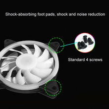 Load image into Gallery viewer, Computer CPU RGB luminous Radiator, 1 Fan+Remote Control, 2 Fans+Remote Control, 3 Fans+Remote Control, 4 Fans+Remote Control, 5 Fans+Remote Control, 6 Fans+Remote Control, 7 Fans+Remote Control, 8 Fans+Remote Control