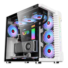 Load image into Gallery viewer, Computer CPU RGB luminous Radiator, 1 Fan+Remote Control, 2 Fans+Remote Control, 3 Fans+Remote Control, 4 Fans+Remote Control, 5 Fans+Remote Control, 6 Fans+Remote Control, 7 Fans+Remote Control, 8 Fans+Remote Control