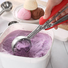 Load image into Gallery viewer, 304 Stainless Steel Silicone Handle Ice Cream Scoop, Diameter, 4cm, 5cm, 6cm