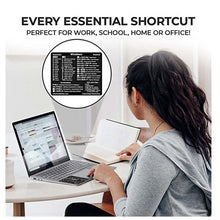 Load image into Gallery viewer, PC Reference Keyboard Shortcut Sticker Adhesive For PC Laptop Desktop, Black