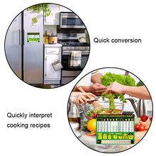 Load image into Gallery viewer, Kitchen Condiment Recipe Conversion Chart Magnetic Waterproof Sticker