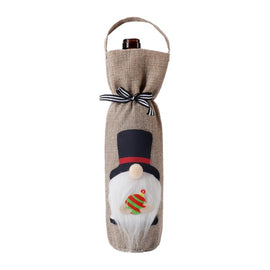 Christmas Decoration Supplies Tote Bottle Cover Champagne Red Wine Bag