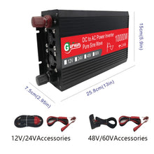 Load image into Gallery viewer, Gurxun HZ1500-10000 Sine Wave 10000W Inverter Power Converter, 10000W 12V To 220V, 10000W 24V To 220V, 10000W 48V To 220V, 10000W 60V To 220V, 10000W 12V To 110V