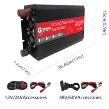 Load image into Gallery viewer, Gurxun 12000W High Power Household Car Sine Wave Inverter, 12000W 48V To 220V, 12000W 12V To 220V, 12000W 24V To 220V, 12000W 60V To 220V, 12000W 12V To 110V