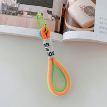 Load image into Gallery viewer, 5 PCS Mobile Phone Case Fluorescent Lanyard Cellphone Wrist Rope, White and Blue, Black and White, Orange and Blue, White Red, Orange Yellow, Blue Green, Dark Blue, White Purple