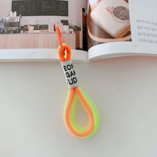 Load image into Gallery viewer, 5 PCS Mobile Phone Case Fluorescent Lanyard Cellphone Wrist Rope, White and Blue, Black and White, Orange and Blue, White Red, Orange Yellow, Blue Green, Dark Blue, White Purple