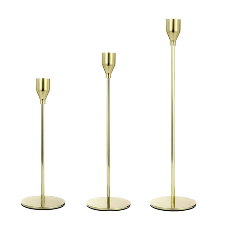 3 PCS / Set Home Decoration Wedding Wrought Iron Candle Holder, Style:, 3 PCS / Set Thick Bottom (Black), 3 PCS / Set Thick Bottom (Gold), 3 PCS / Set Thick Bottom (Rose Red), 3 PCS / Set Thick Bottom (Silver), 3 PCS / Set Thin Bottom (Black)          ...