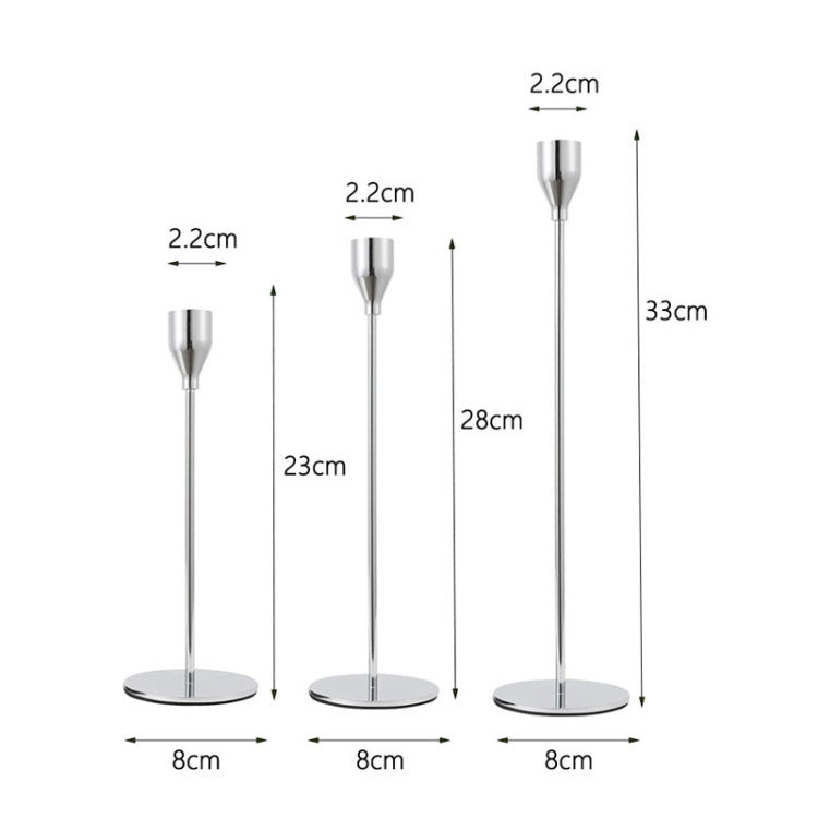 3 PCS / Set Home Decoration Wedding Wrought Iron Candle Holder, Style:, 3 PCS / Set Thin Bottom (Silver), 3 PCS / Set Thin Bottom (Gold), 3 PCS / Set Thick Bottom (Black), 3 PCS / Set Thick Bottom (Gold), 3 PCS / Set Thick Bottom (Rose Red)            ...