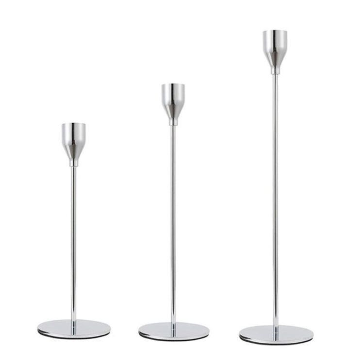 3 PCS / Set Home Decoration Wedding Wrought Iron Candle Holder, Style:, 3 PCS / Set Thick Bottom (Black), 3 PCS / Set Thick Bottom (Gold), 3 PCS / Set Thick Bottom (Rose Red), 3 PCS / Set Thick Bottom (Silver), 3 PCS / Set Thin Bottom (Black)          ...