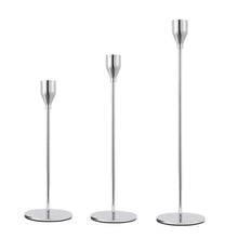 Load image into Gallery viewer, 3 PCS / Set Home Decoration Wedding Wrought Iron Candle Holder, Style:, 3 PCS / Set Thick Bottom (Black), 3 PCS / Set Thick Bottom (Gold), 3 PCS / Set Thick Bottom (Rose Red), 3 PCS / Set Thick Bottom (Silver), 3 PCS / Set Thin Bottom (Black)          ...