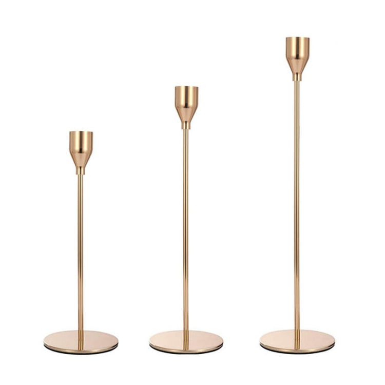 3 PCS / Set Home Decoration Wedding Wrought Iron Candle Holder, Style:, 3 PCS / Set Thick Bottom (Black), 3 PCS / Set Thick Bottom (Gold), 3 PCS / Set Thick Bottom (Rose Red), 3 PCS / Set Thick Bottom (Silver), 3 PCS / Set Thin Bottom (Black)          ...