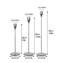 Load image into Gallery viewer, 3 PCS / Set Home Decoration Wedding Wrought Iron Candle Holder, Style:, 3 PCS / Set Thick Bottom (Black), 3 PCS / Set Thick Bottom (Gold), 3 PCS / Set Thick Bottom (Rose Red), 3 PCS / Set Thick Bottom (Silver), 3 PCS / Set Thin Bottom (Black)          ...