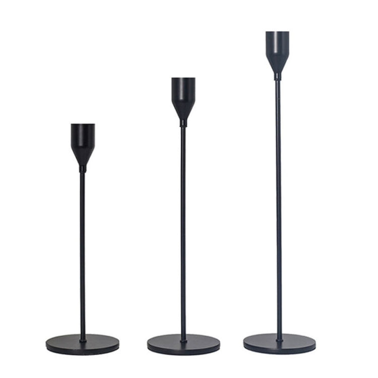 3 PCS / Set Home Decoration Wedding Wrought Iron Candle Holder, Style:, 3 PCS / Set Thick Bottom (Black), 3 PCS / Set Thick Bottom (Gold), 3 PCS / Set Thick Bottom (Rose Red), 3 PCS / Set Thick Bottom (Silver), 3 PCS / Set Thin Bottom (Black)          ...