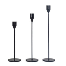Load image into Gallery viewer, 3 PCS / Set Home Decoration Wedding Wrought Iron Candle Holder, Style:, 3 PCS / Set Thick Bottom (Black), 3 PCS / Set Thick Bottom (Gold), 3 PCS / Set Thick Bottom (Rose Red), 3 PCS / Set Thick Bottom (Silver), 3 PCS / Set Thin Bottom (Black)          ...