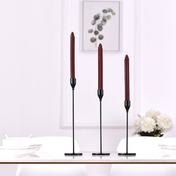 3 PCS / Set Home Decoration Wedding Wrought Iron Candle Holder, Style:, 3 PCS / Set Thick Bottom (Black), 3 PCS / Set Thick Bottom (Gold), 3 PCS / Set Thick Bottom (Rose Red), 3 PCS / Set Thick Bottom (Silver), 3 PCS / Set Thin Bottom (Black)          ...